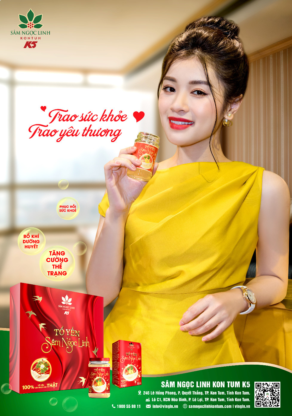 Sản phẩm được bày bán tại hệ thống cửa hàng, đại lý và các trang thương mại điện tử của Sâm Ngọc Linh Kon Tum K5.