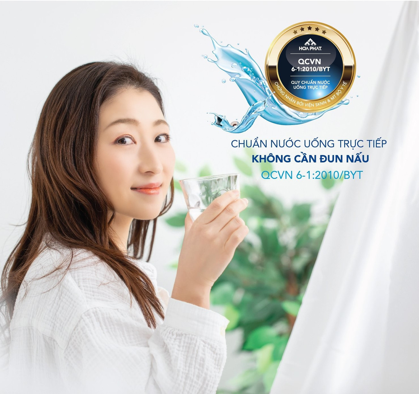 Máy lọc nước RO nóng lạnh cảm ứng Hòa Phát sử dụng hệ thống 10 cấp lọc mạnh mẽ