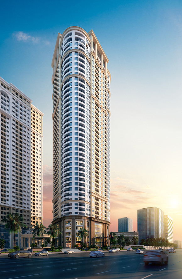 Phối cảnh dự án A12 Nguyễn Xiển với tòa nhà cao 48 tầng. Ảnh internet.