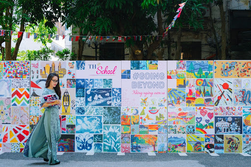 125 tác phẩm ấn tượng của học sinh TH School từ mầm non tới lớp 12 được lựa chọn để trưng bày tại Bức tường nghệ thuật trong buổi lễ Khai giảng năm học 2024 - 2025