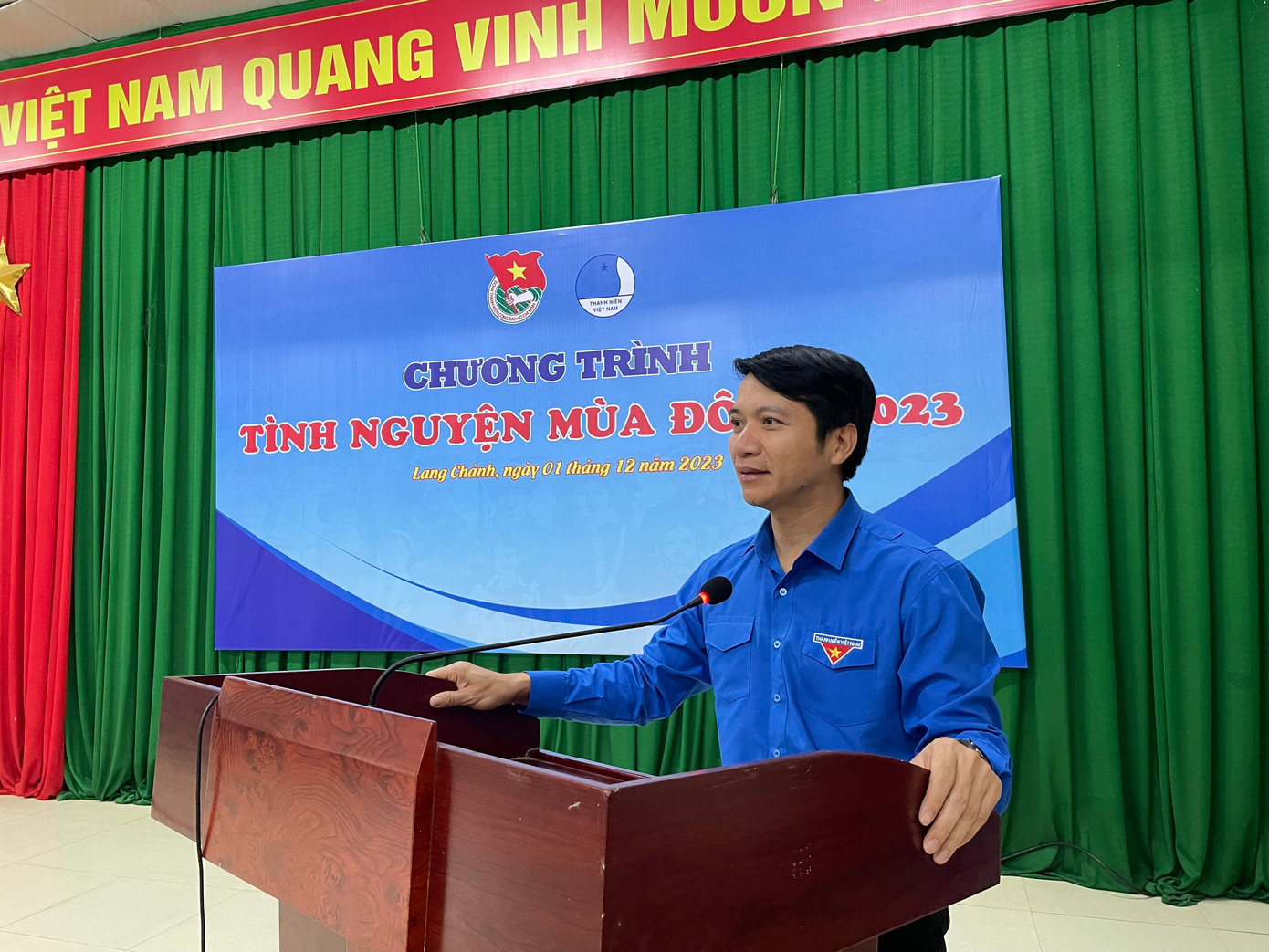 Anh Nguyễn Ngọc Lương - Bí thư Trung ương Đoàn phát biểu tại chương trình.