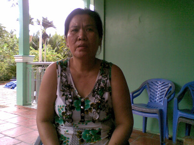 Bà Thủy bị ông Trong đánh, phải trốn về nhà cha mẹ đẻ từ ngày 3/7. ẢNH: TUẤN ANH