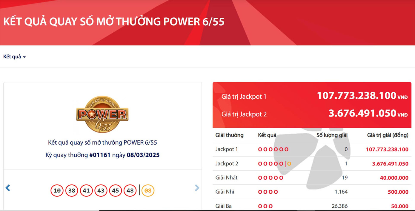 Vietlott lại tìm ra 1 vé số trúng độc đắc gần 3,7 tỷ đồng. Ảnh: Vietlott Vietlott lại tìm ra 1 vé số trúng độc đắc gần 3,7 tỷ đồng. Ảnh: Vietlott