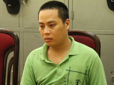 Đối tượng Hoàng Quang Nguyên tại cơ quan điều tra. Đối tượng Hoàng Quang Nguyên tại cơ quan điều tra