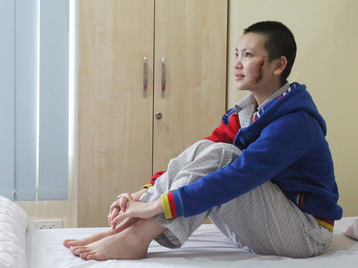 Sau thời gian chữa trị, Giang đã lạc quan, tự tin hơn