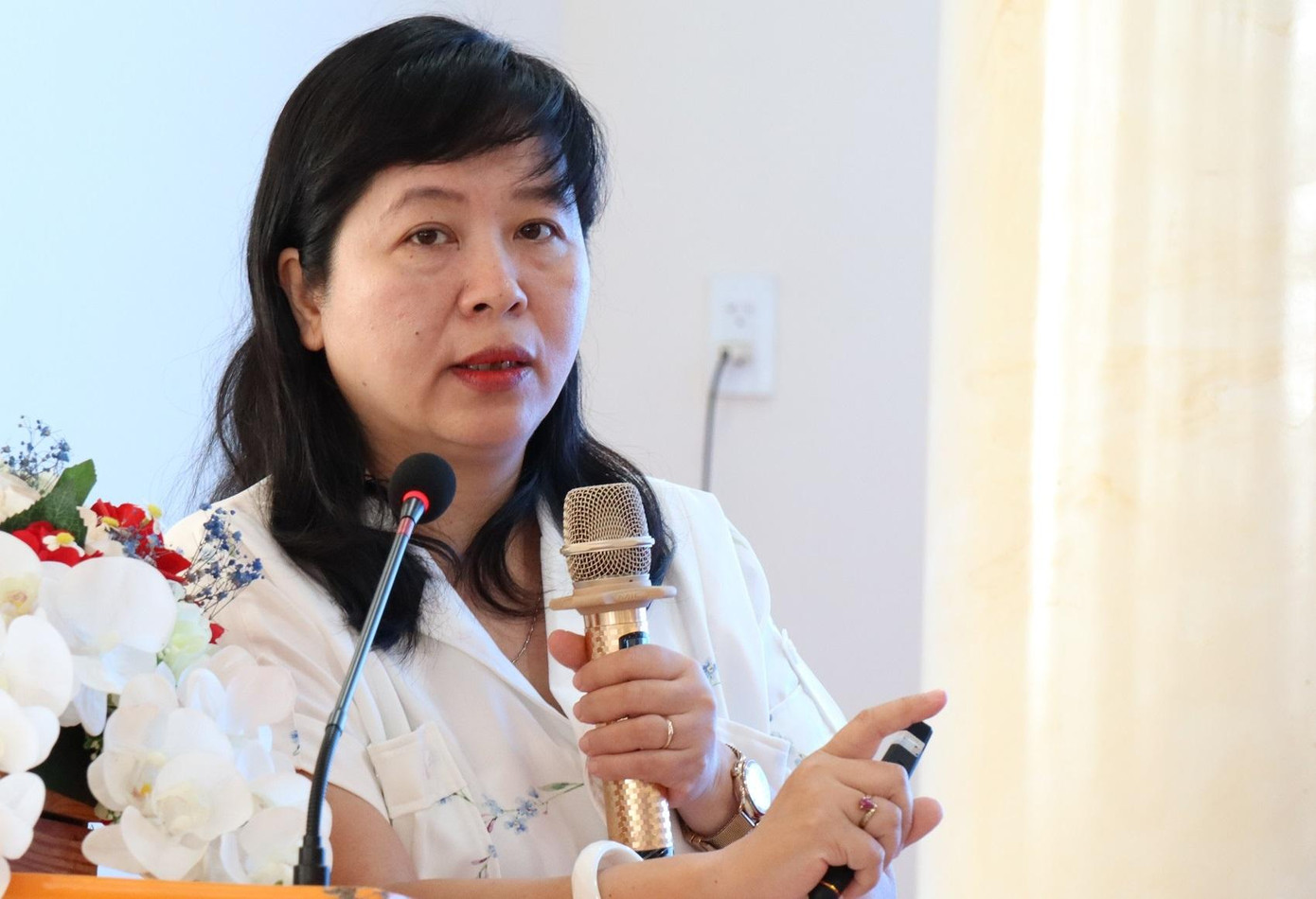 TS Mỹ Thục chia sẻ thông tin về tình trạng dinh dưỡng ở trẻ tại chương trình tập huấn TS Mỹ Thục chia sẻ thông tin về tình trạng dinh dưỡng ở trẻ tại chương trình tập huấn