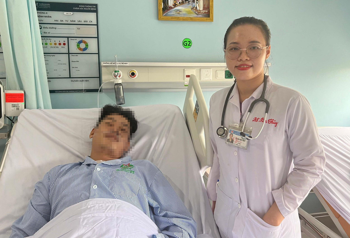 Sau cuộc mổ cấp cứu, bệnh nhân đã vượt qua nguy kịch, sức khỏe bình phục tốt