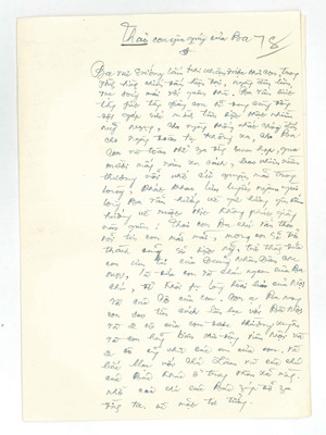Một bức thư người cha gửi con đang chiến đấu, “mong con trở thành dũng sĩ diệt Mỹ” . Một bức thư người cha gửi con đang chiến đấu, “mong con trở thành dũng sĩ diệt Mỹ”