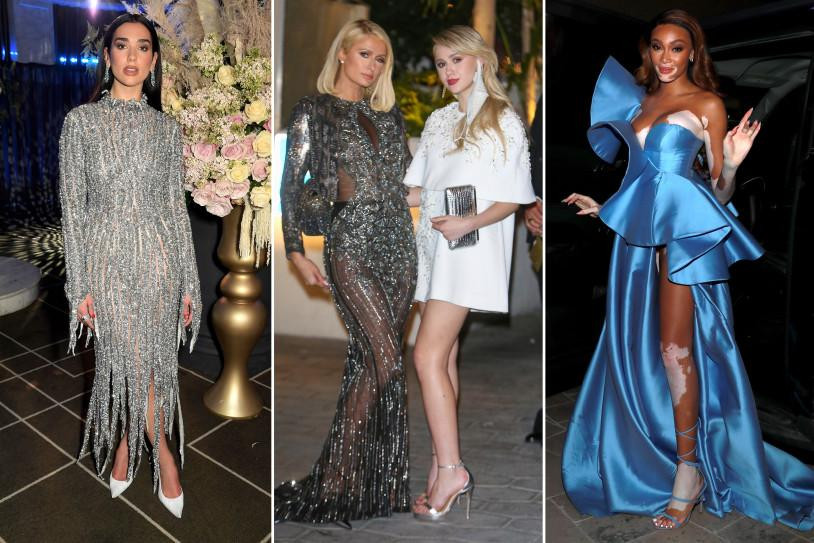 Từ trái sang: Dua Lipa, Paris Hilton và người mẫu bạch biến Winnie Harlow đều mặc lộng lẫy với đầm xuyên thấu, cắt xẻ gợi cảm Từ trái sang: Dua Lipa, Paris Hilton và người mẫu bạch biến Winnie Harlow đều mặc lộng lẫy với đầm xuyên thấu, cắt xẻ gợi cảm