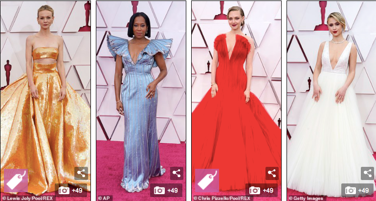 Các diễn viên Carey Mulligan, Regina King, Amanda Seyfried và Maria Bakalova Các diễn viên Carey Mulligan, Regina King, Amanda Seyfried và Maria Bakalova