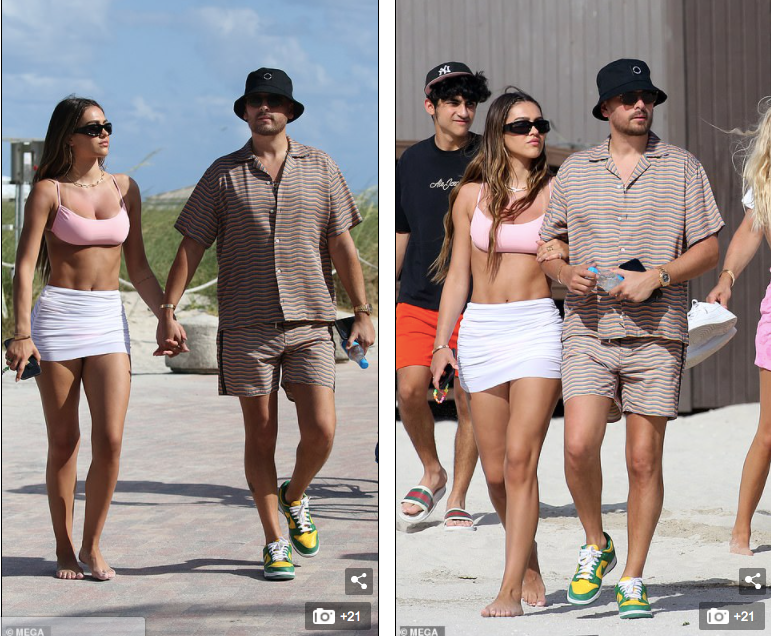 Amelia Gray Hamlin và Scott Disick tay trong tay ở Miami một ngày trước đó. Amelia Gray Hamlin và Scott Disick tay trong tay ở Miami một ngày trước đó.