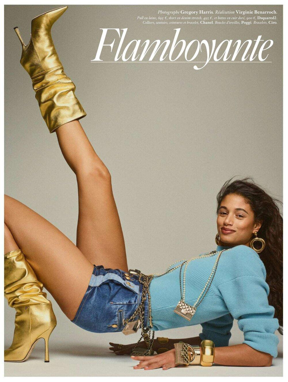 Bộ ảnh mới đây của chân dài 22 tuổi trên tạp chí Vogue Paris khiến fan mê mẩn ngắm bởi quá đẹp và gợi cảm