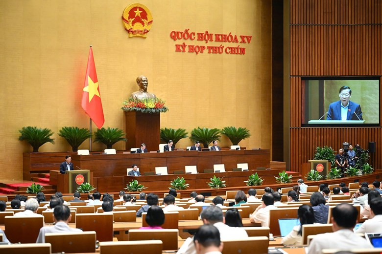 Luật Thuế thu nhập doanh nghiệp (sửa đổi) được Quốc hội thông qua sáng 14/6. Ảnh: QH