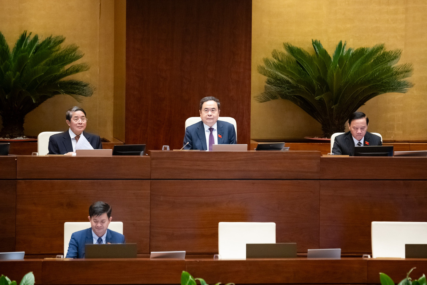 Chủ tịch Quốc hội Trần Thanh Mẫn chủ trì phiên họp ngày 25/6. Ảnh: QH