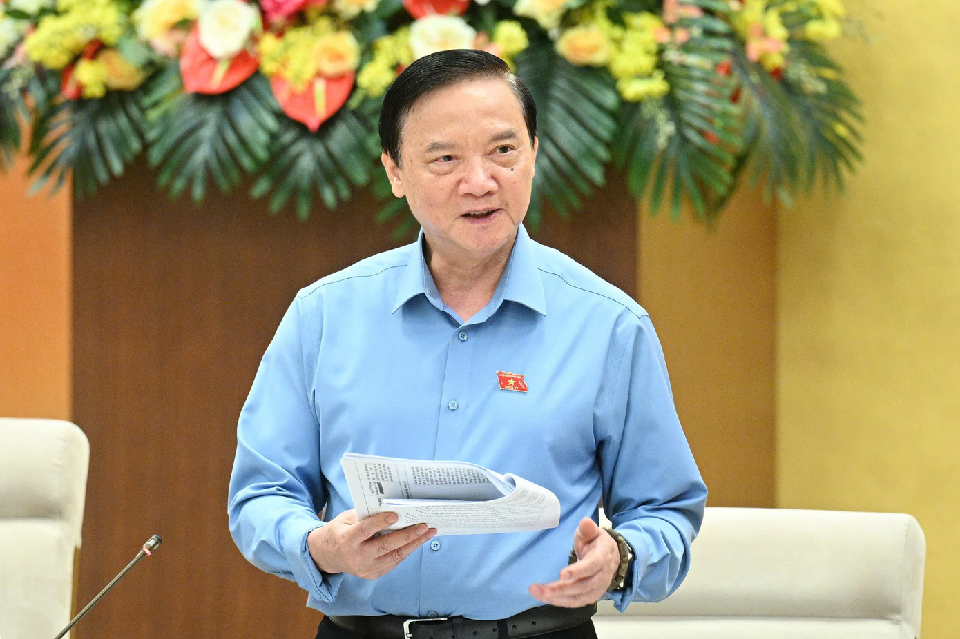 Phó Chủ tịch Quốc hội Nguyễn Khắc Định phát biểu tại phiên họp. Ảnh: QH Phó Chủ tịch Quốc hội Nguyễn Khắc Định phát biểu tại phiên họp. Ảnh: QH