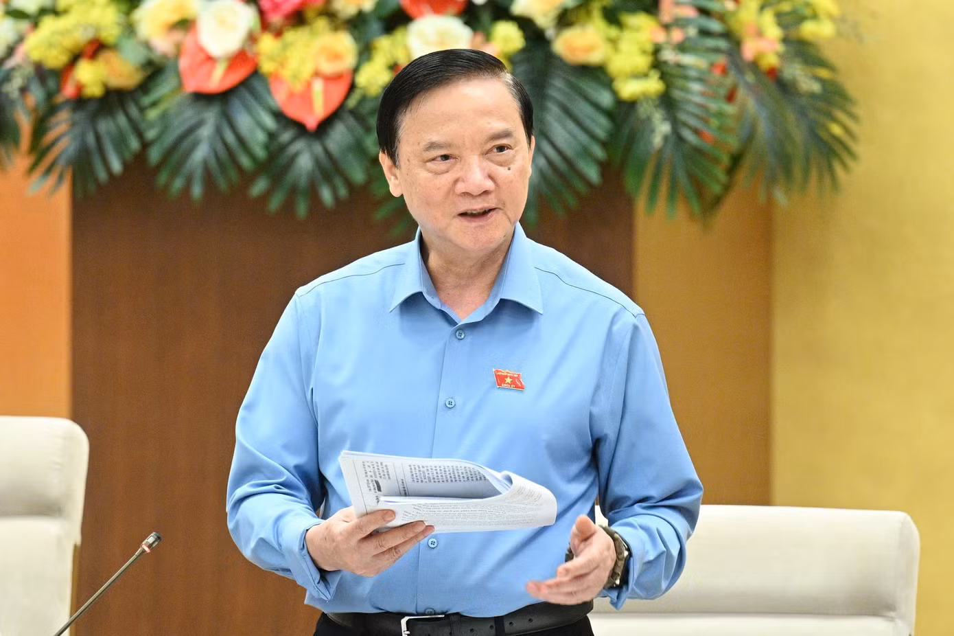Phó Chủ tịch Quốc hội Nguyễn Khắc Định phát biểu tại phiên họp. Ảnh: QH Phó Chủ tịch Quốc hội Nguyễn Khắc Định phát biểu tại phiên họp. Ảnh: QH