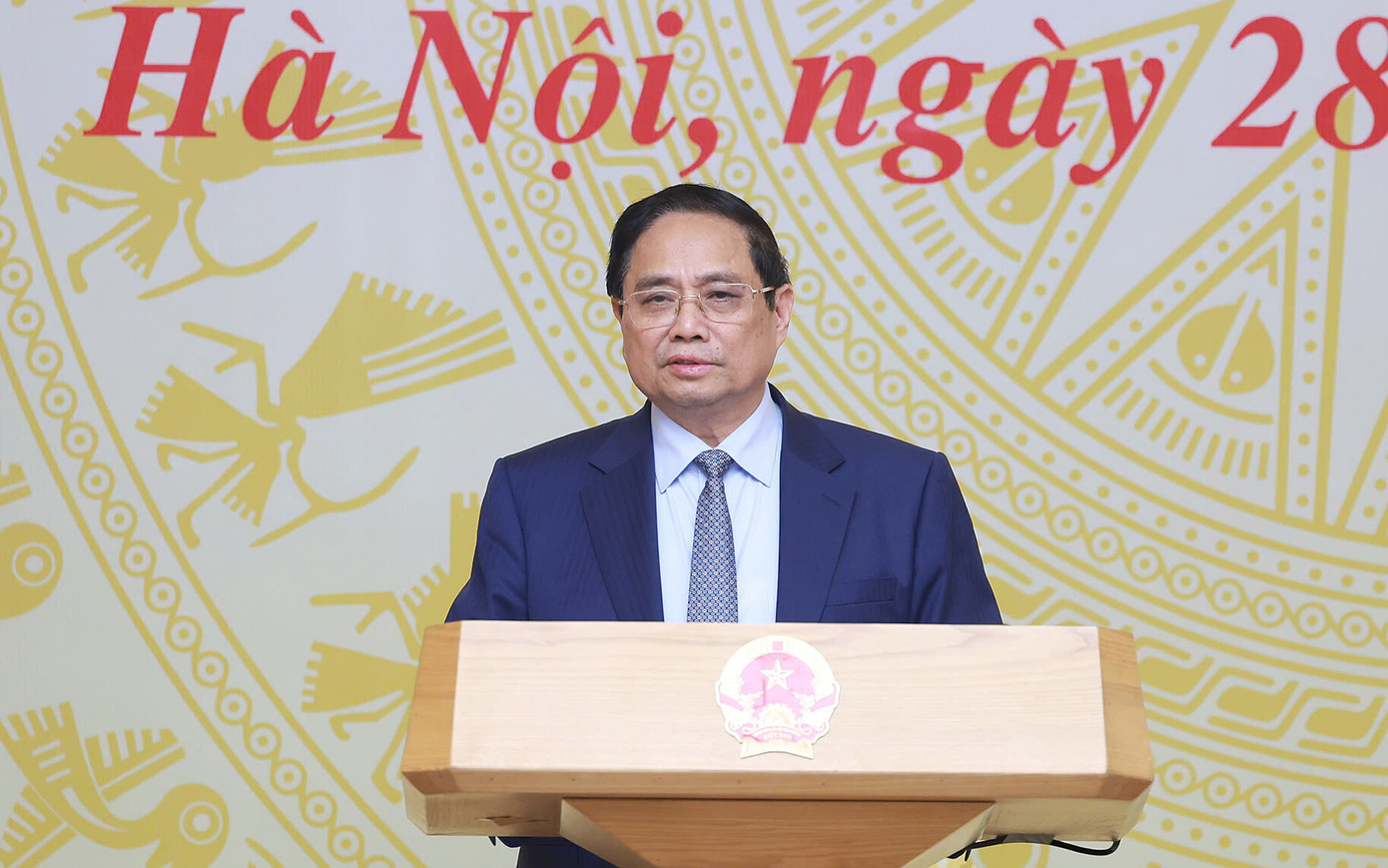 Thủ tướng Phạm Minh Chính phát biểu tại phiên họp. Ảnh: VGP