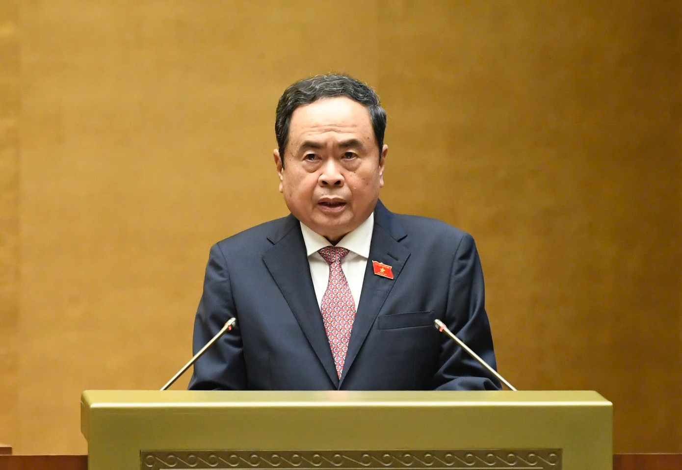 Chủ tịch Quốc hội Trần Thanh Mẫn phát biểu mở đầu chất vấn. Ảnh: Như Ý Chủ tịch Quốc hội Trần Thanh Mẫn phát biểu mở đầu chất vấn. Ảnh: Như Ý