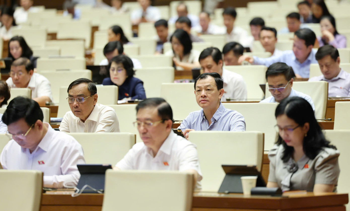 Các đại biểu Quốc hội tại phiên họp chiều 13/6. Ảnh: VC