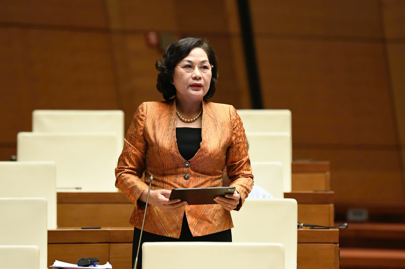 Thống đốc Ngân hàng Nhà nước Nguyễn Thị Hồng. Ảnh: Như Ý.