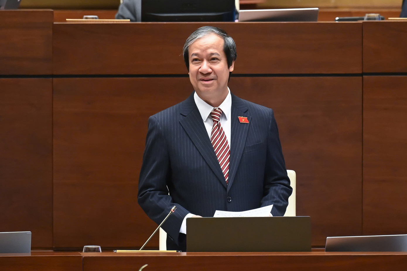 Bộ trưởng Bộ Giáo dục và Đào tạo Nguyễn Kim Sơn. Ảnh: QH