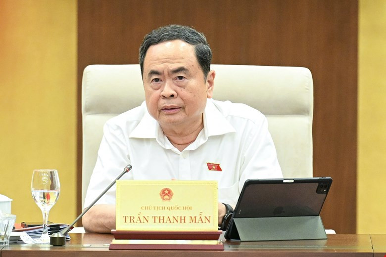 Chủ tịch Quốc hội Trần Thanh Mẫn phát biểu. Ảnh: QH Chủ tịch Quốc hội Trần Thanh Mẫn phát biểu. Ảnh: QH