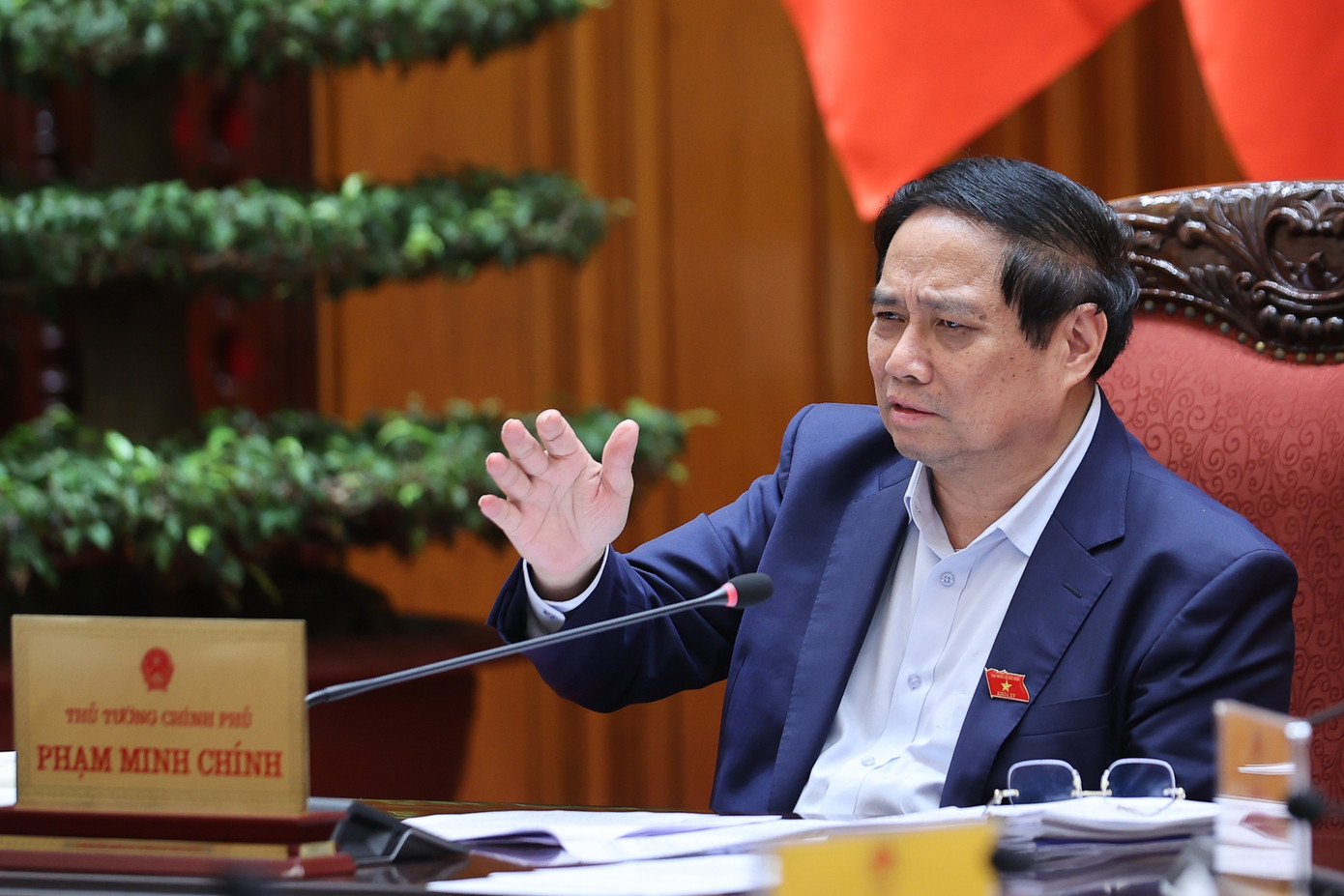 Thủ tướng Phạm Minh Chính chủ trì cuộc họp của Thường trực Chính phủ. Ảnh: VGP Thủ tướng Phạm Minh Chính chủ trì cuộc họp của Thường trực Chính phủ. Ảnh: VGP