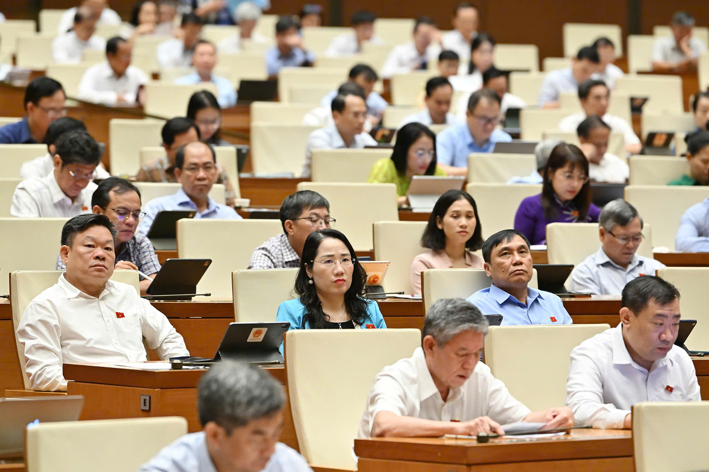 Các đại biểu Quốc hội tại phiên họp ngày 25/6. Ảnh: Như Ý Các đại biểu Quốc hội tại phiên họp ngày 25/6. Ảnh: Như Ý