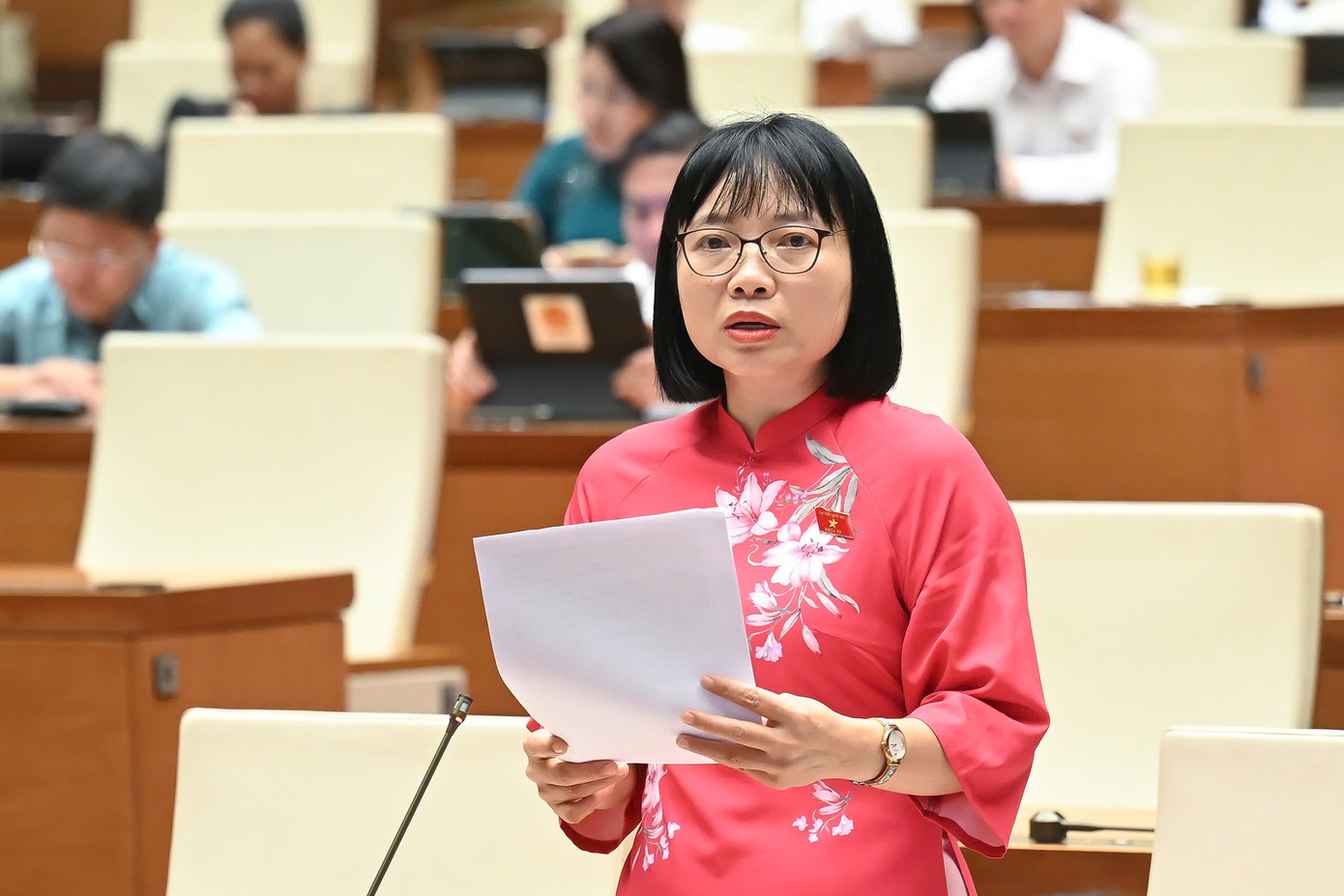 Đại biểu Nguyễn Thị Việt Nga. Ảnh: QH Đại biểu Nguyễn Thị Việt Nga. Ảnh: QH