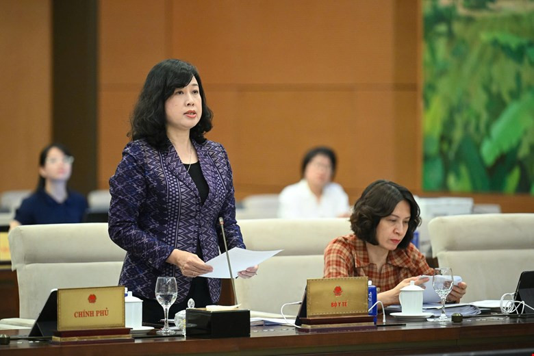 Bộ trưởng Bộ Y tế Đào Hồng Lan. Ảnh: QH Bộ trưởng Bộ Y tế Đào Hồng Lan. Ảnh: QH