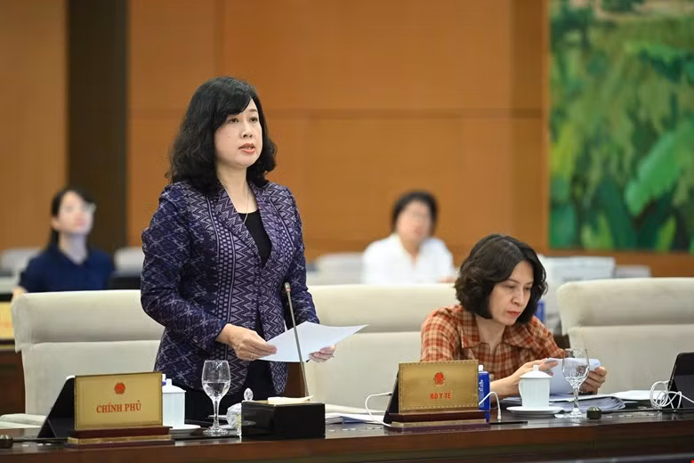 Bộ trưởng Bộ Y tế Đào Hồng Lan. Ảnh: QH