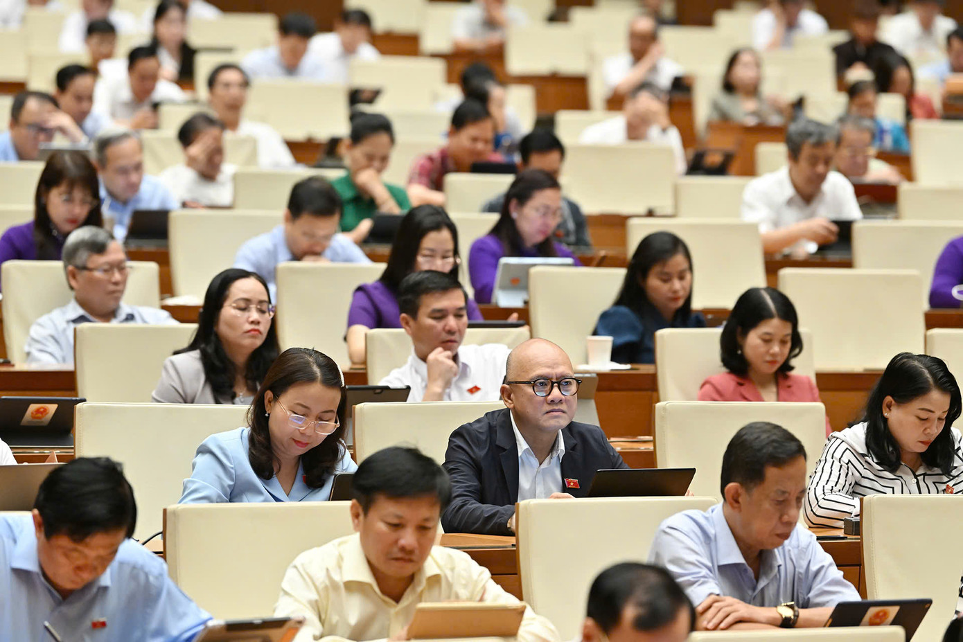 Các đại biểu Quốc hội tại phiên họp ngày 25/6. Ảnh: Như Ý. Các đại biểu Quốc hội tại phiên họp ngày 25/6. Ảnh: Như Ý.