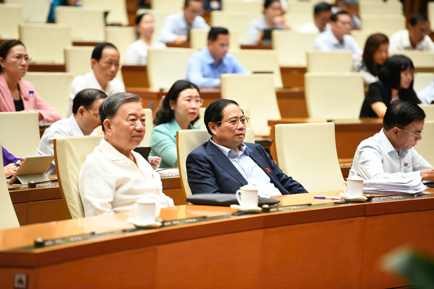 Lãnh đạo Đảng, Nhà nước tại phiên chất vấn ngày 20/6. Ảnh: Như Ý Lãnh đạo Đảng, Nhà nước tại phiên chất vấn ngày 20/6. Ảnh: Như Ý