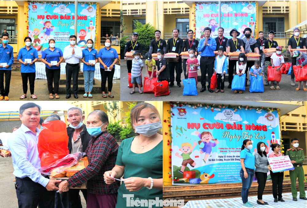 Tặng quà cho học sinh, người khó khăn ở vùng sâu