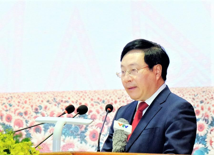 Phó Thủ tướng Thường trực Phạm Bình Minh phát biểu tại buổi lễ