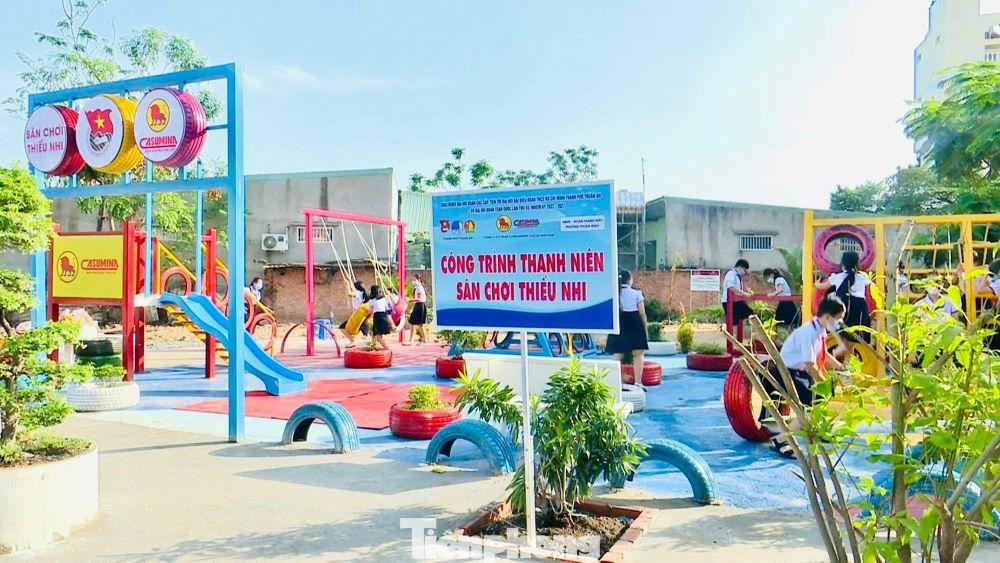 Công trình có ý nghĩa tạo sân chơi cho thiếu nhi, chào mừng các sự kiện lớn của Đoàn