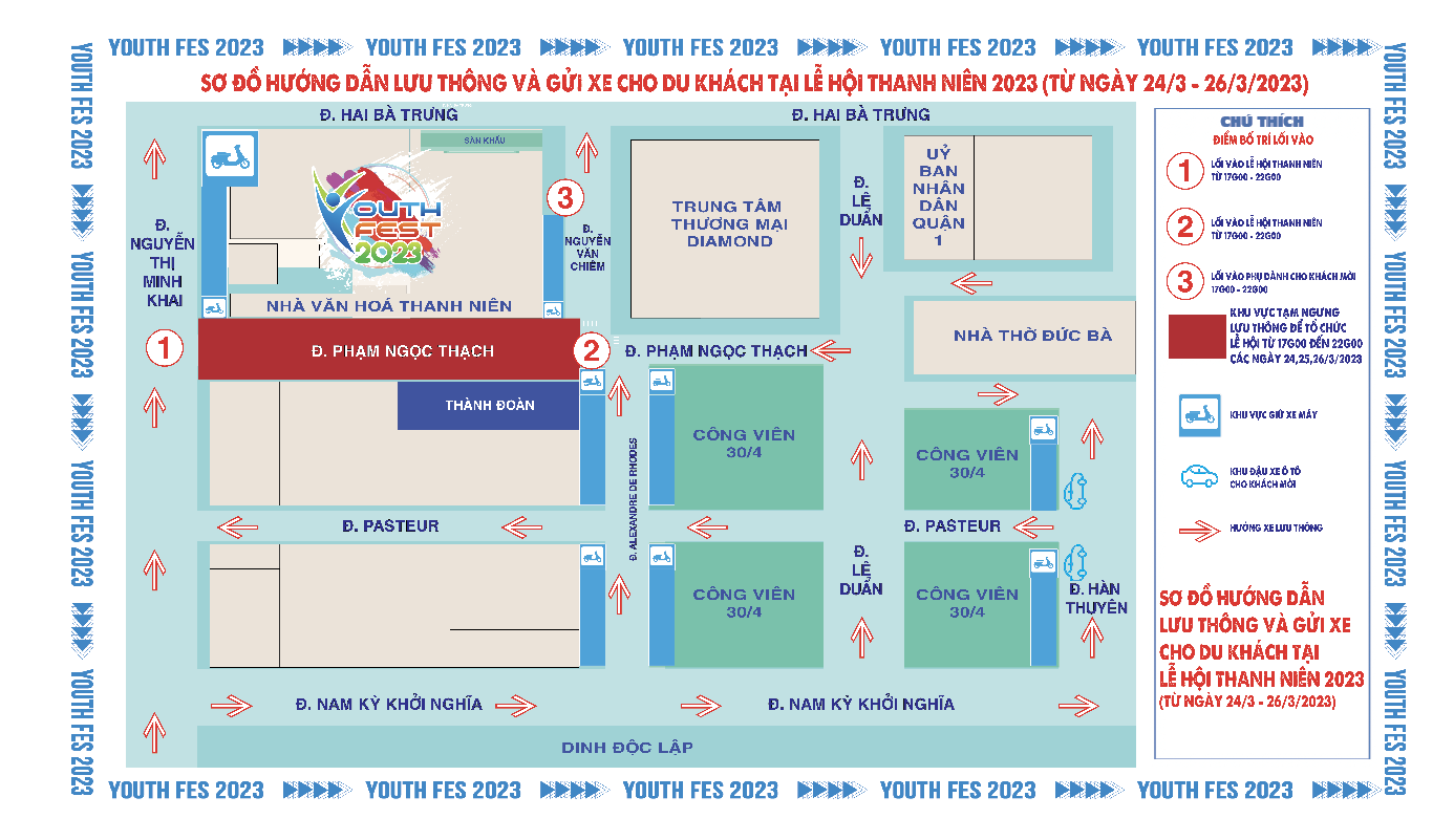 Hướng dẫn lưu thông và gửi xe khi tham gia Lễ hội Thanh niên 2023. Hướng dẫn lưu thông và gửi xe khi tham gia Lễ hội Thanh niên 2023.