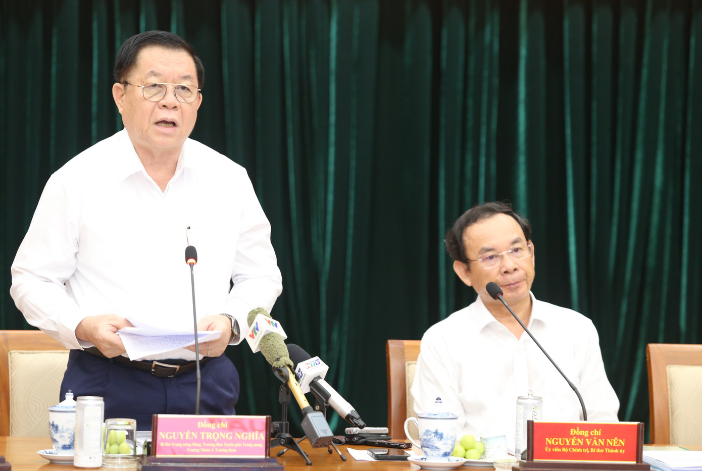 Trưởng ban Tuyên giáo T.Ư Nguyễn Trọng Nghĩa kết luận buổi làm việc.