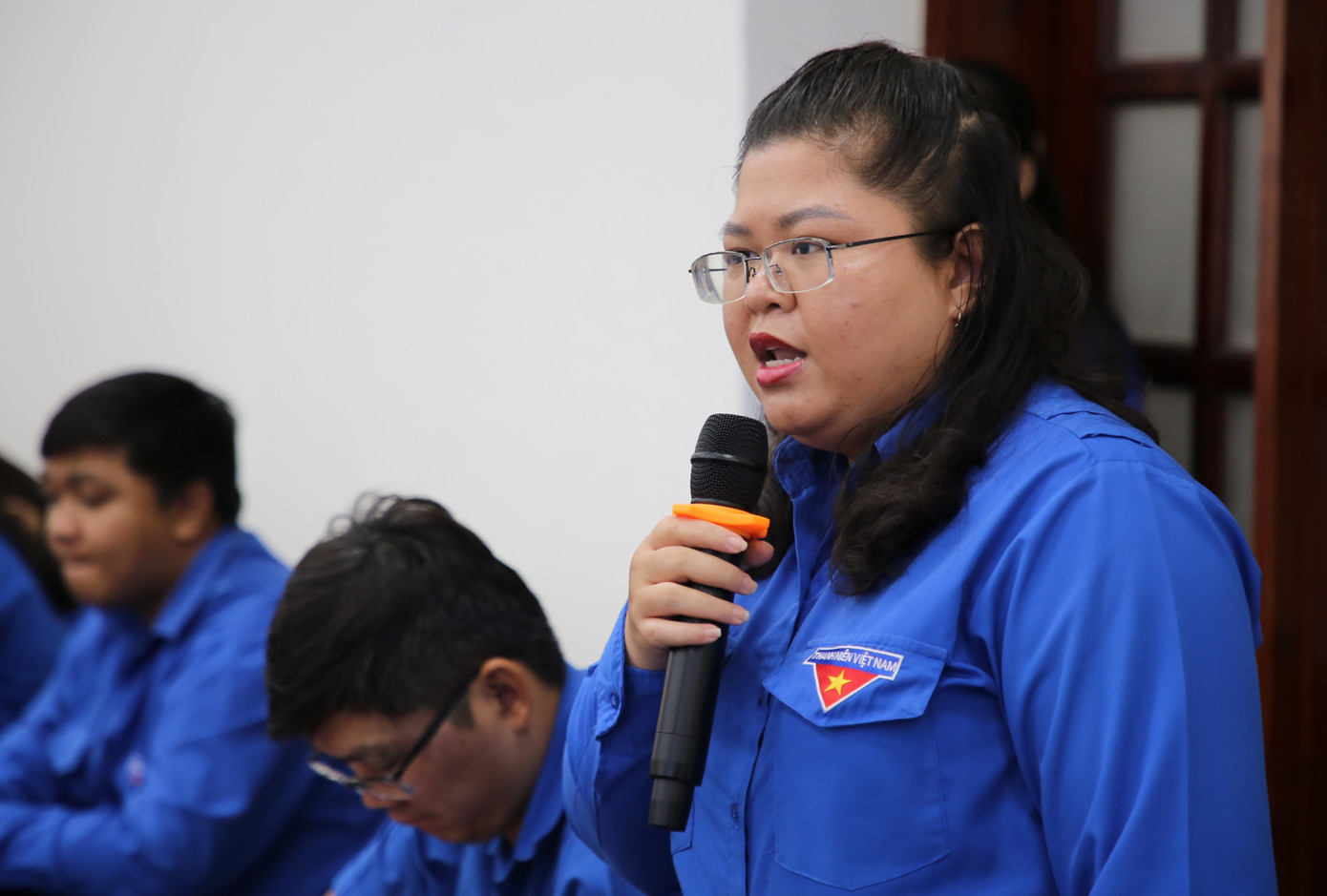 Chị Kim Phúc chia sẻ cách làm của đơn vị.