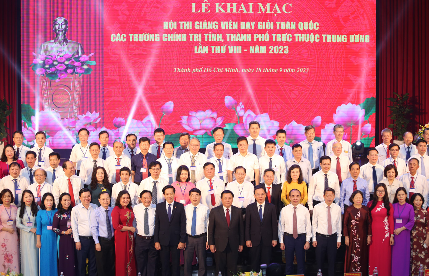 Kết quả hội thi không chỉ giúp lựa chọn, công nhận giảng viên dạy giỏi, mà còn là cơ sở khẳng định thành tích, kinh nghiệm trong tổ chức quản lý hoạt động đào tạo, bồi dưỡng cán bộ. Ảnh: Ngô Tùng