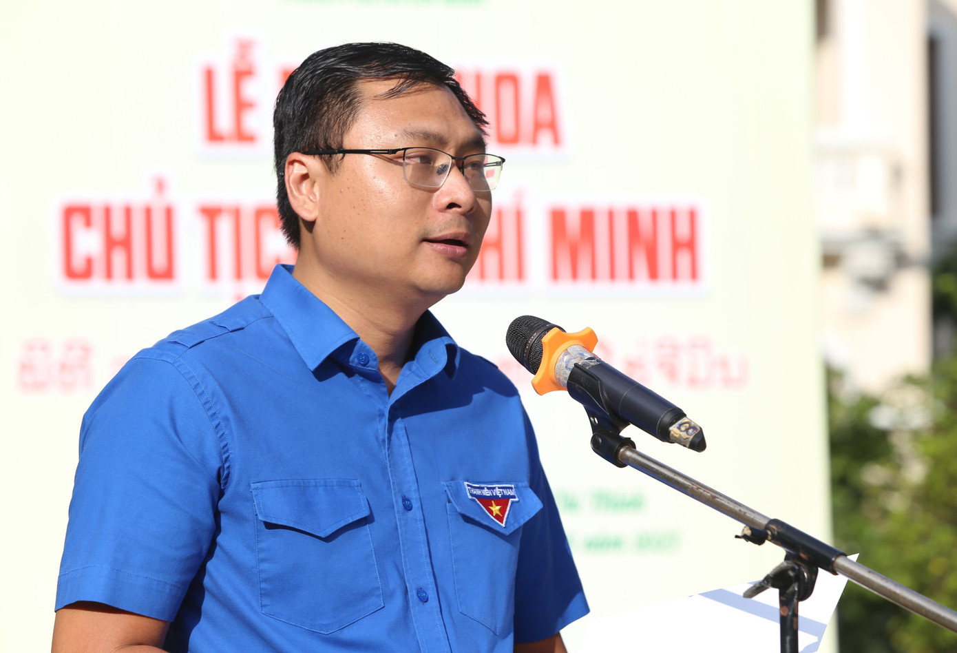 Anh Trương Minh Tước Nguyên phát biểu khai mạc chương trình. Ảnh: Ngô Tùng Anh Trương Minh Tước Nguyên phát biểu khai mạc chương trình. Ảnh: Ngô Tùng