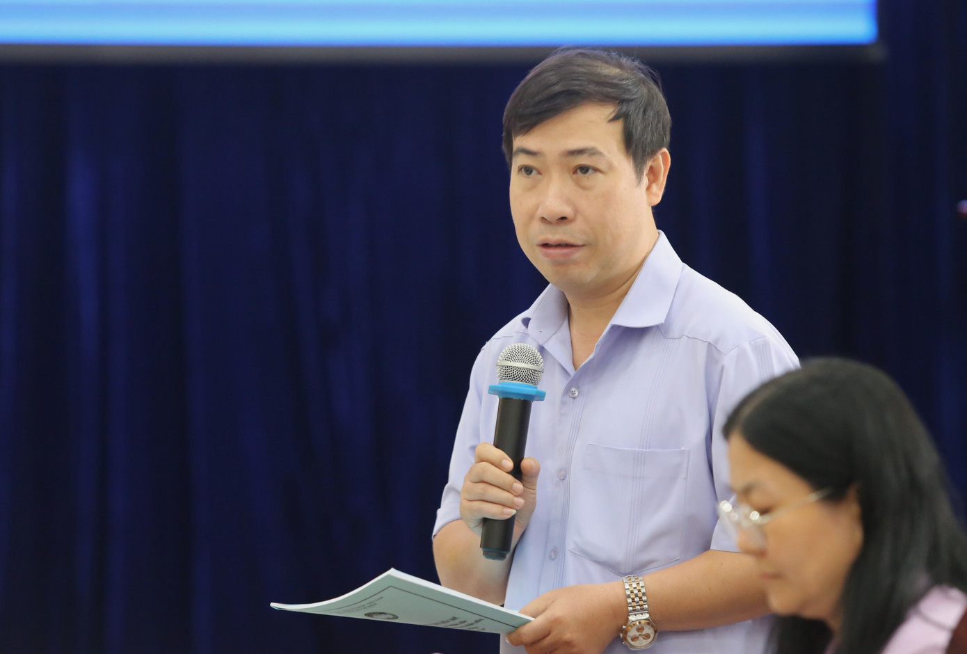 Phó ban Pháp chế HĐND TPHCM Lê Minh Đức. Ảnh: Ngô Tùng Phó ban Pháp chế HĐND TPHCM Lê Minh Đức. Ảnh: Ngô Tùng