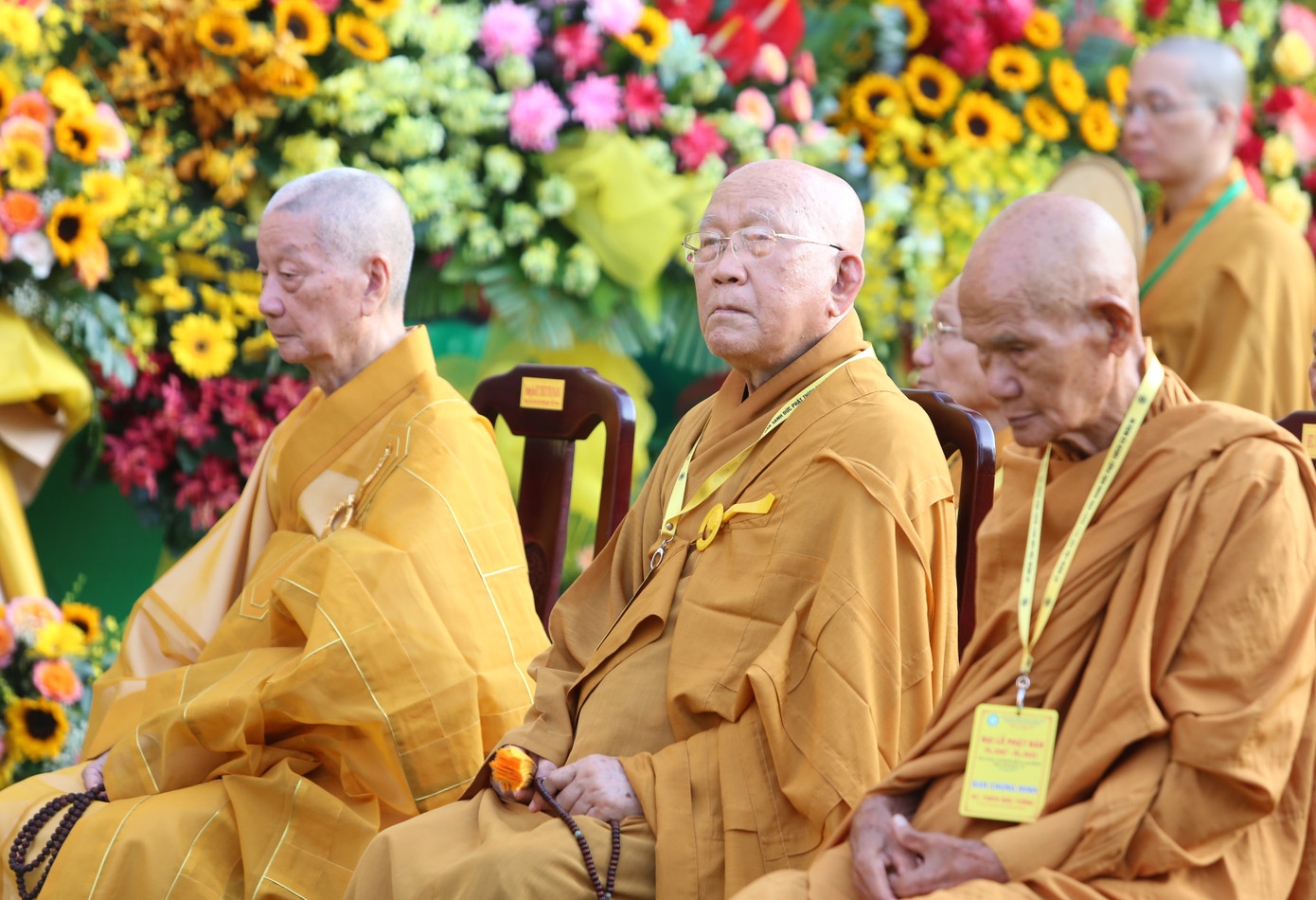 Dự đại lễ, có: Đại lão Hòa thượng Thích Trí Quảng - Pháp chủ Hội đồng chứng minh GHPGVN; Đại lão Hòa thượng Thích Như Niệm - Phó Thư ký Ban Thường trực Hội đồng chứng minh GHPGVN; Hòa thượng Thích Thiện Pháp - Phó Chủ tịch Thường trực Hội đồng trị sự, Trưởng ban Kiểm soát GHPGVN; Hòa thượng Thích Lệ Trang - Ủy viên Ban Thường trực Hội đồng trị sự, Trưởng ban Nghi lễ GHPGVN, Trưởng ban Trị sự GHPGVN TPHCM.