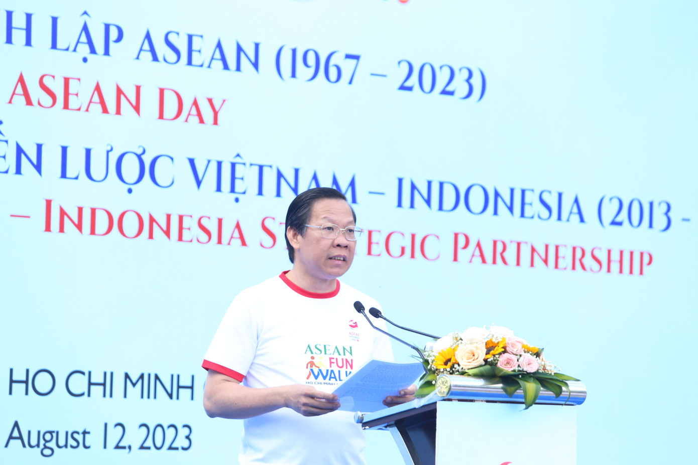 Chủ tịch UBND TPHCM Phan Văn Mãi phát biểu tại chương trình. Ảnh: Ngô Tùng Chủ tịch UBND TPHCM Phan Văn Mãi phát biểu tại chương trình. Ảnh: Ngô Tùng