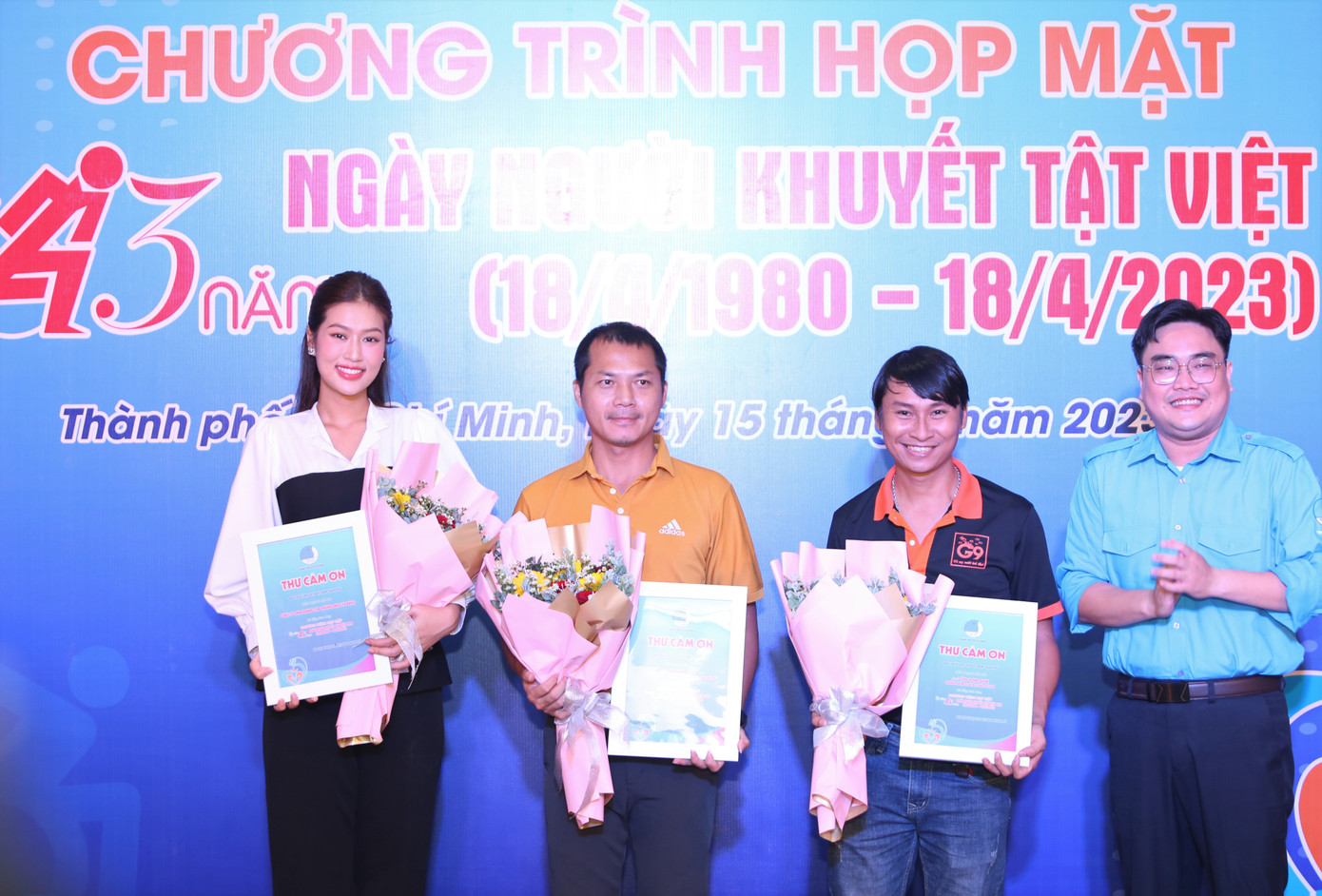 Hội LHTN Việt Nam TPHCM cám ơn, vinh danh những cá nhân, đơn vị đồng hành chăm lo cho thanh niên hội viên người khuyết tật.