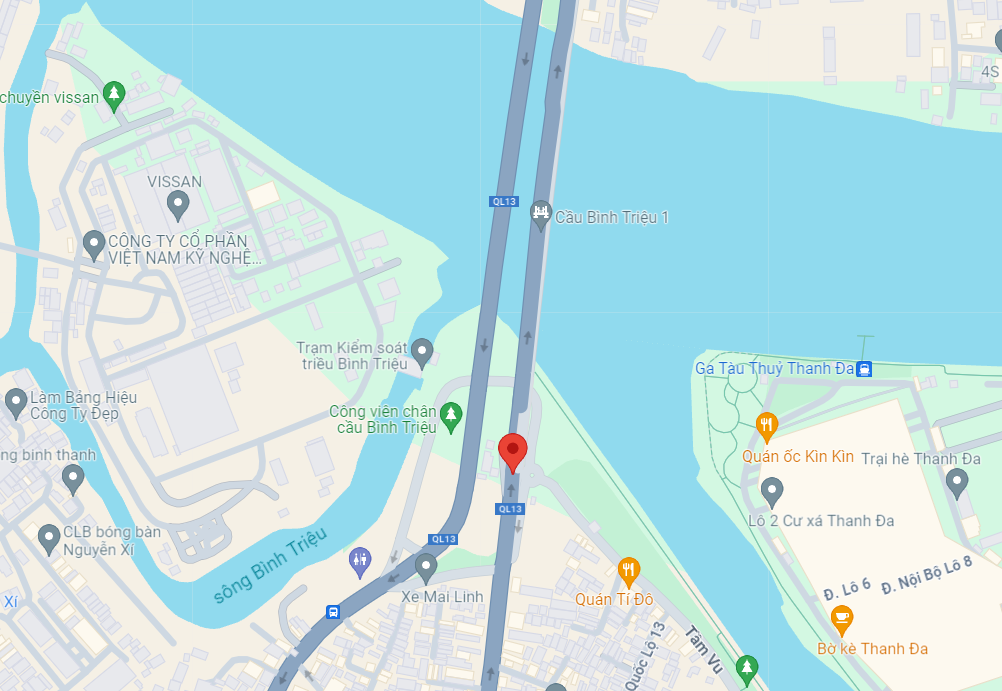 Tuyến quốc lộ 13 đoạn qua địa bàn TP Thủ Đức. Ảnh: Google Maps. Tuyến quốc lộ 13 đoạn qua địa bàn TP Thủ Đức. Ảnh: Google Maps.