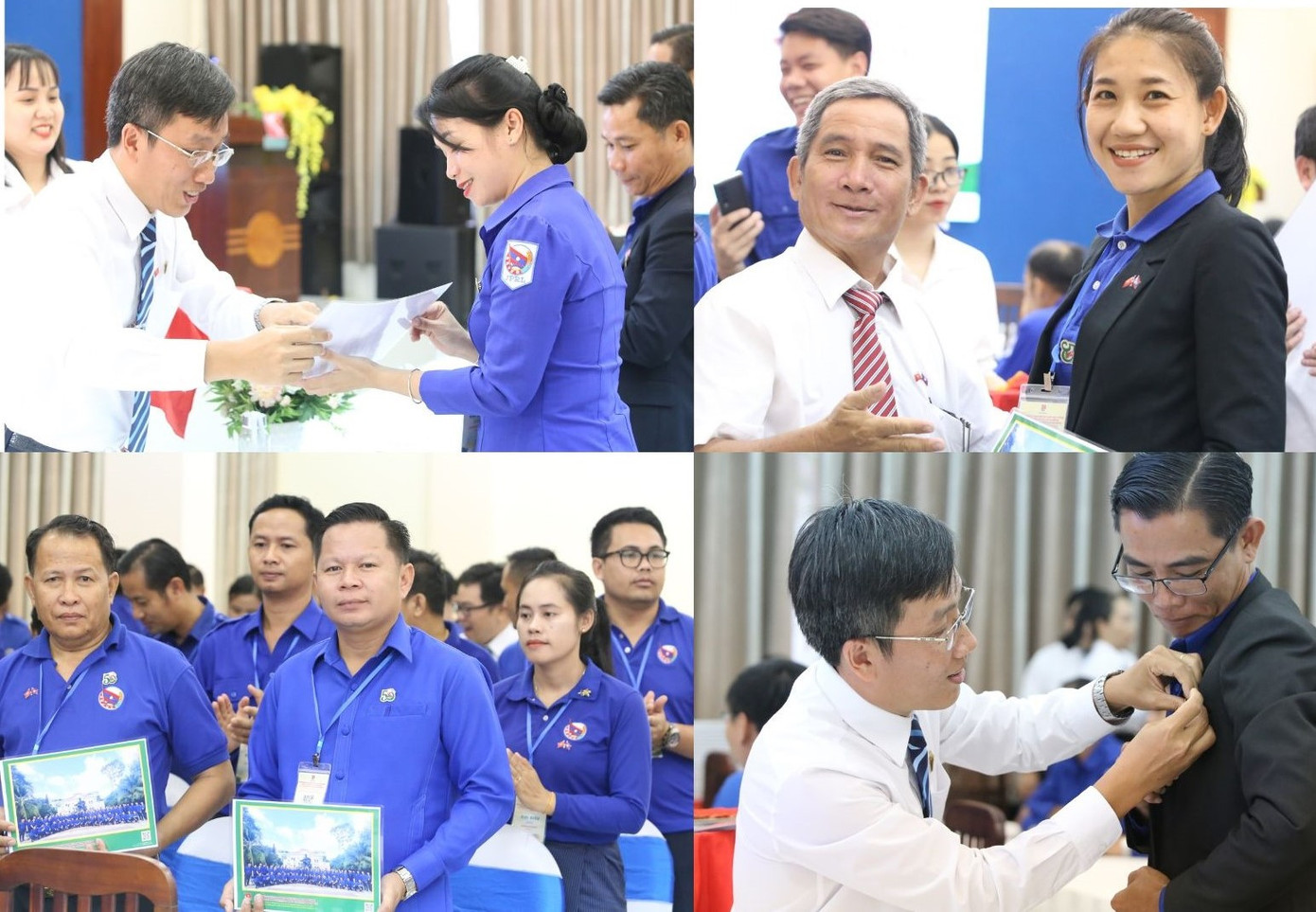 Dịp này, Trường Đoàn Lý Tự Trọng tặng huy hiệu 50 năm hình thành, phát triển nhà trường.