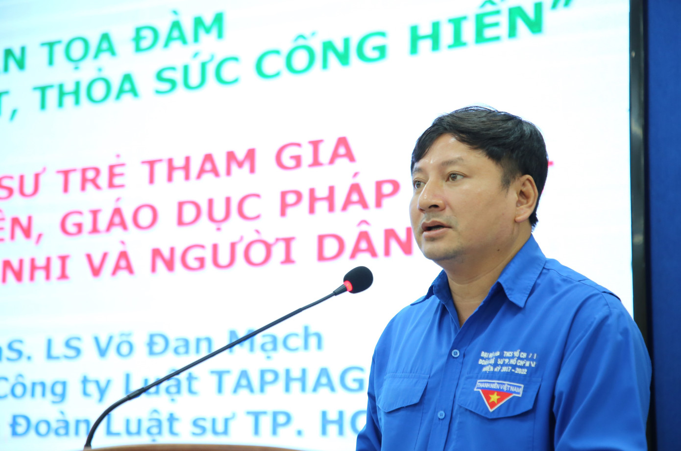 Luật sư Võ Đan Mạch: Luật sư trẻ đóng vai trò lớn trong giáo dục pháp luật ở cộng đồng. Ảnh: Ngô Tùng