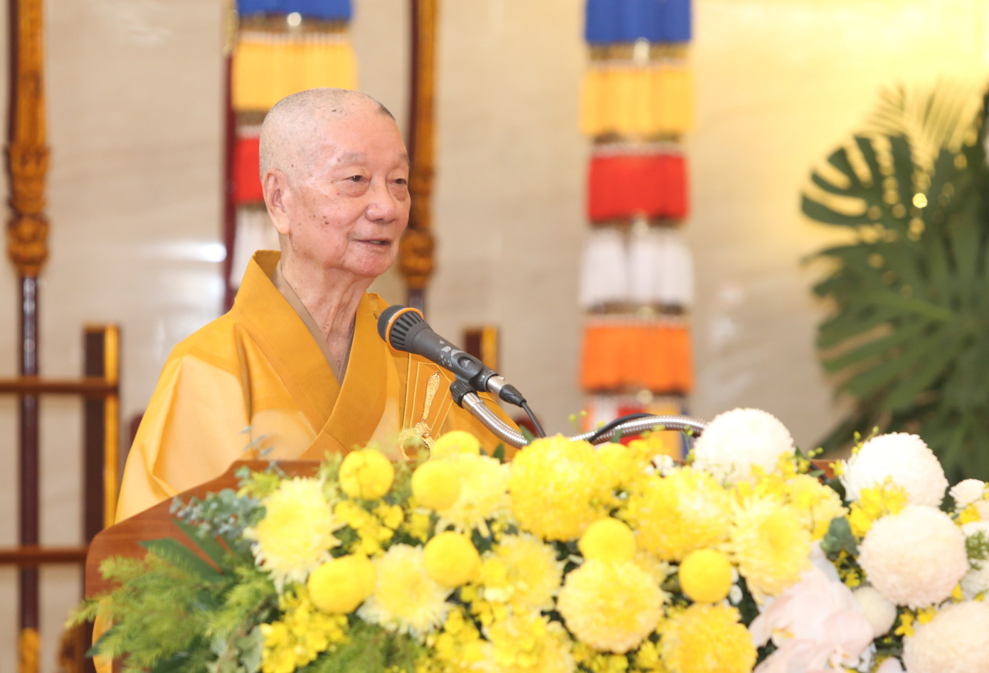 Trưởng lão Hoà thượng Thích Trí Quảng - Pháp chủ GHPGVN phát biểu tại buổi lễ Trưởng lão Hoà thượng Thích Trí Quảng - Pháp chủ GHPGVN phát biểu tại buổi lễ