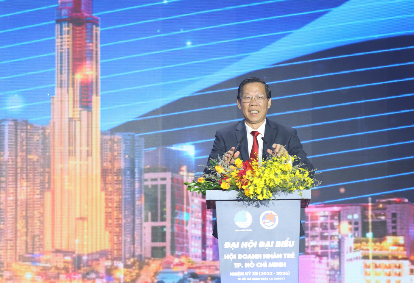 Chủ tịch UBND TPHCM Phan Văn Mãi phát biểu chỉ đạo tại đại hội. Ảnh: Ngô Tùng Chủ tịch UBND TPHCM Phan Văn Mãi phát biểu chỉ đạo tại đại hội. Ảnh: Ngô Tùng